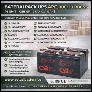 baterai pack ups apc rbc11 / rbc55
