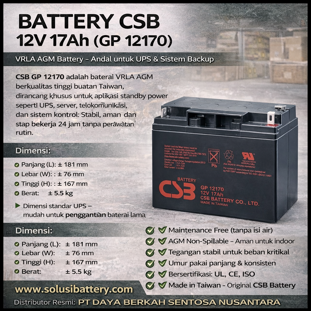 baterai ups csb gp 12170 baterai ups csb gp 12170