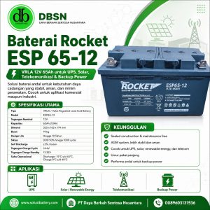 baterai ups rocket esp 65 12 | produk korea