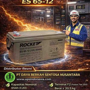 baterai ups merk rocket es 65 12