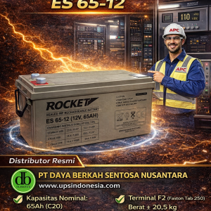 baterai ups merk rocket es 65 12