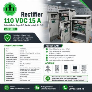 rectifier 110 vdc 10 20 a: solusi power dc stabil untuk gardu induk & industri