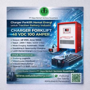 charger forklift 48 vdc 100 amper untuk traction battery industrie