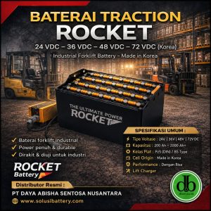 baterai traction rocket 48v 800ah