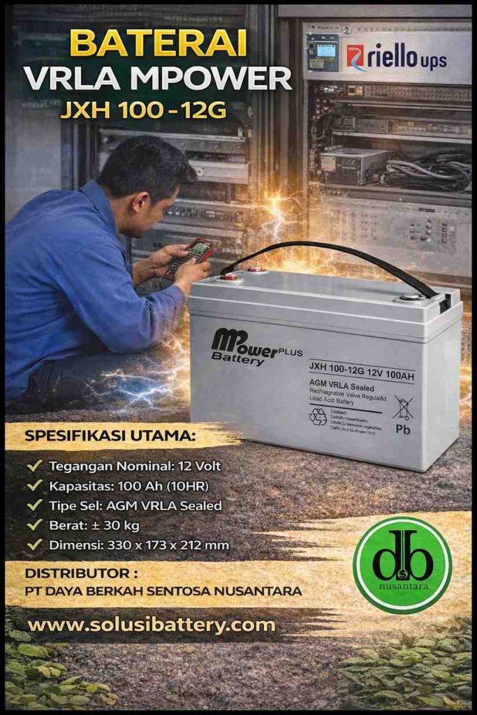 spesifikasi dan keunggulan baterai vrla mpower jhx 100 12
