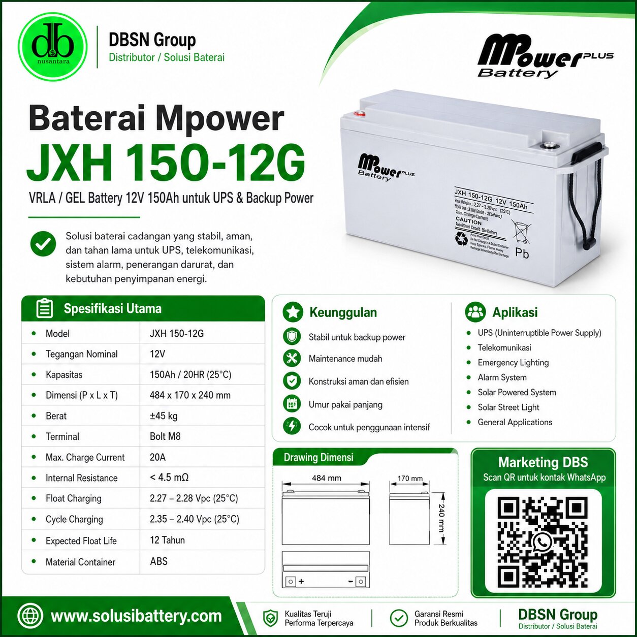 spesifikasi baterai ups mpower jxh 150 12 | daya andal spesifikasi baterai ups mpower jxh 150 12 | daya andal