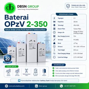 baterai opzv2 350 2v 350ah: solusi vrla gel tubular plate untuk backup power industri