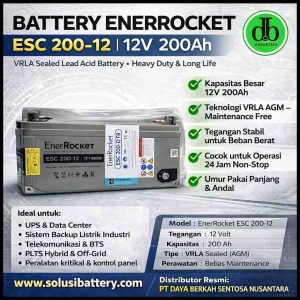 baterai ups merk enerrocket esc 200 12