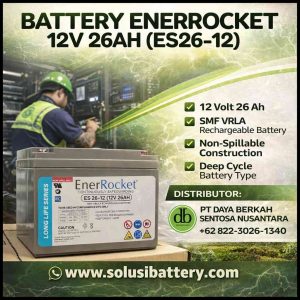 baterai ups merk enerocket es 26 12