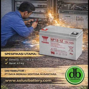 baterai ups yuasa np 12 12: spesifikasi & panduan lengkap